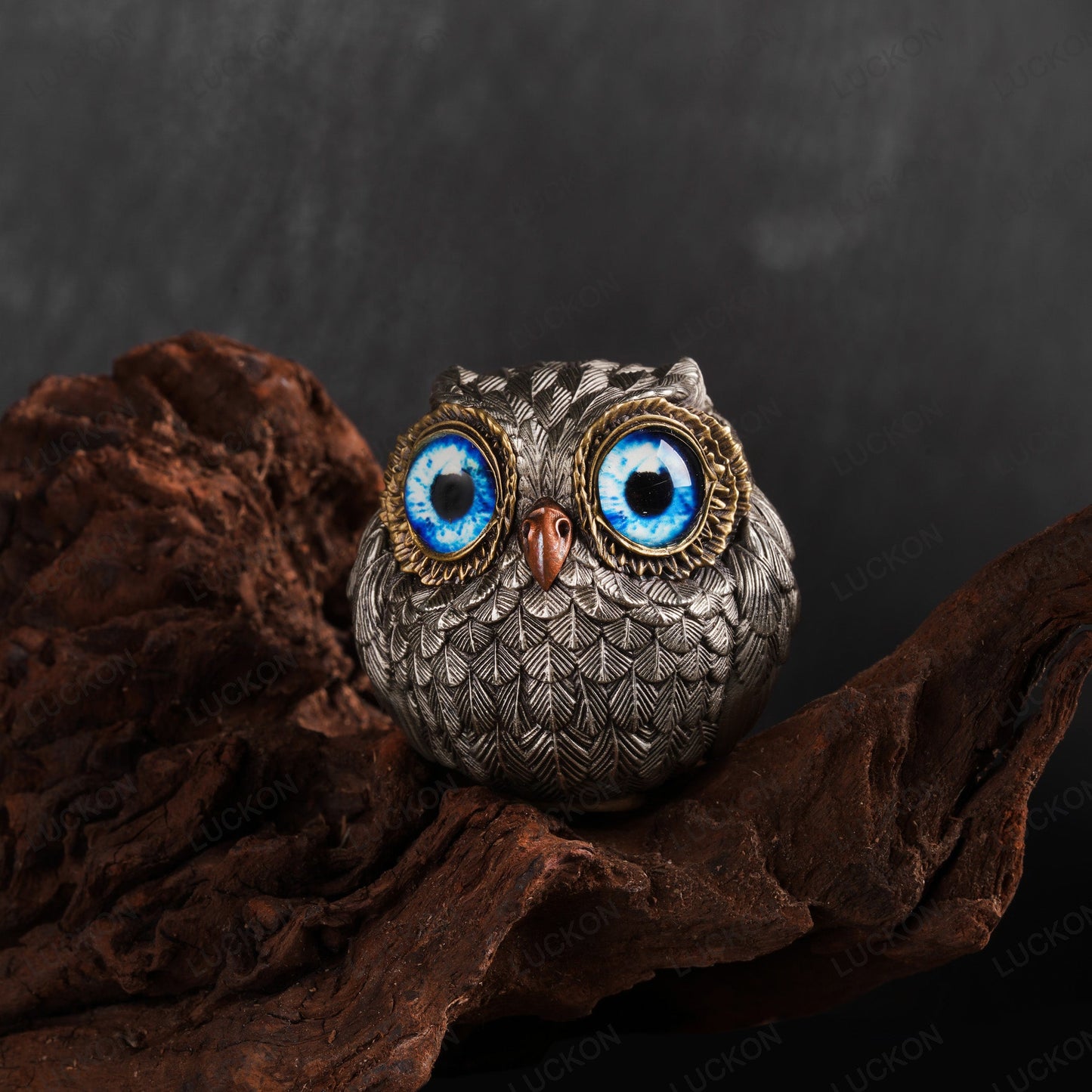 Orion™ | Escultura de Búho en Bronce con Ojos Místicos