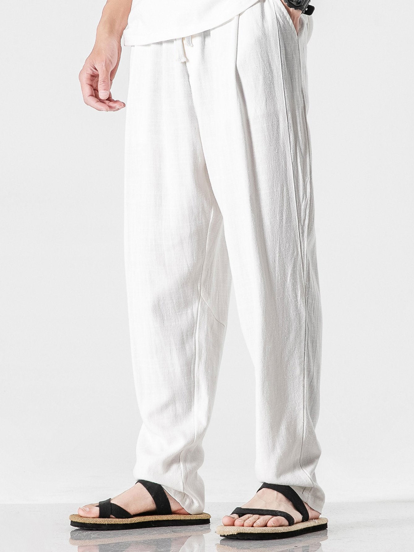 Léo™ | Pantalon Harem en Lin et Coton Relax Fit
