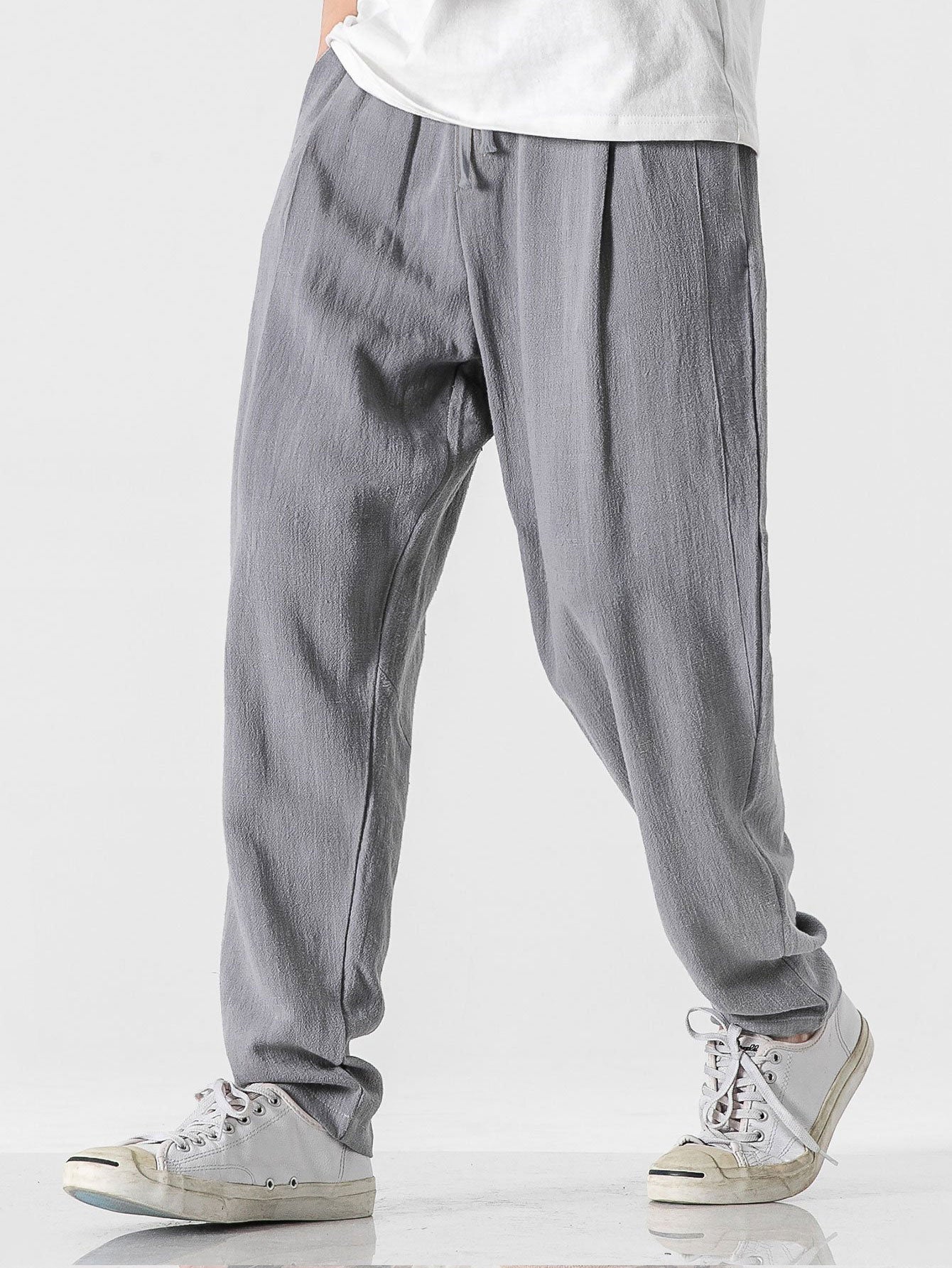 Léo™ | Pantalon Harem en Lin et Coton Relax Fit