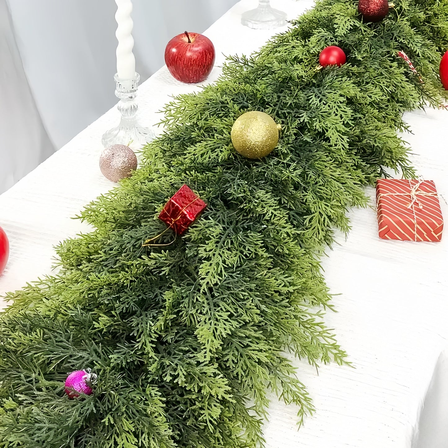 VerdeCedar™ | Guirnalda Realista de Cedro Sin Mantenimiento (1+1 Gratis)