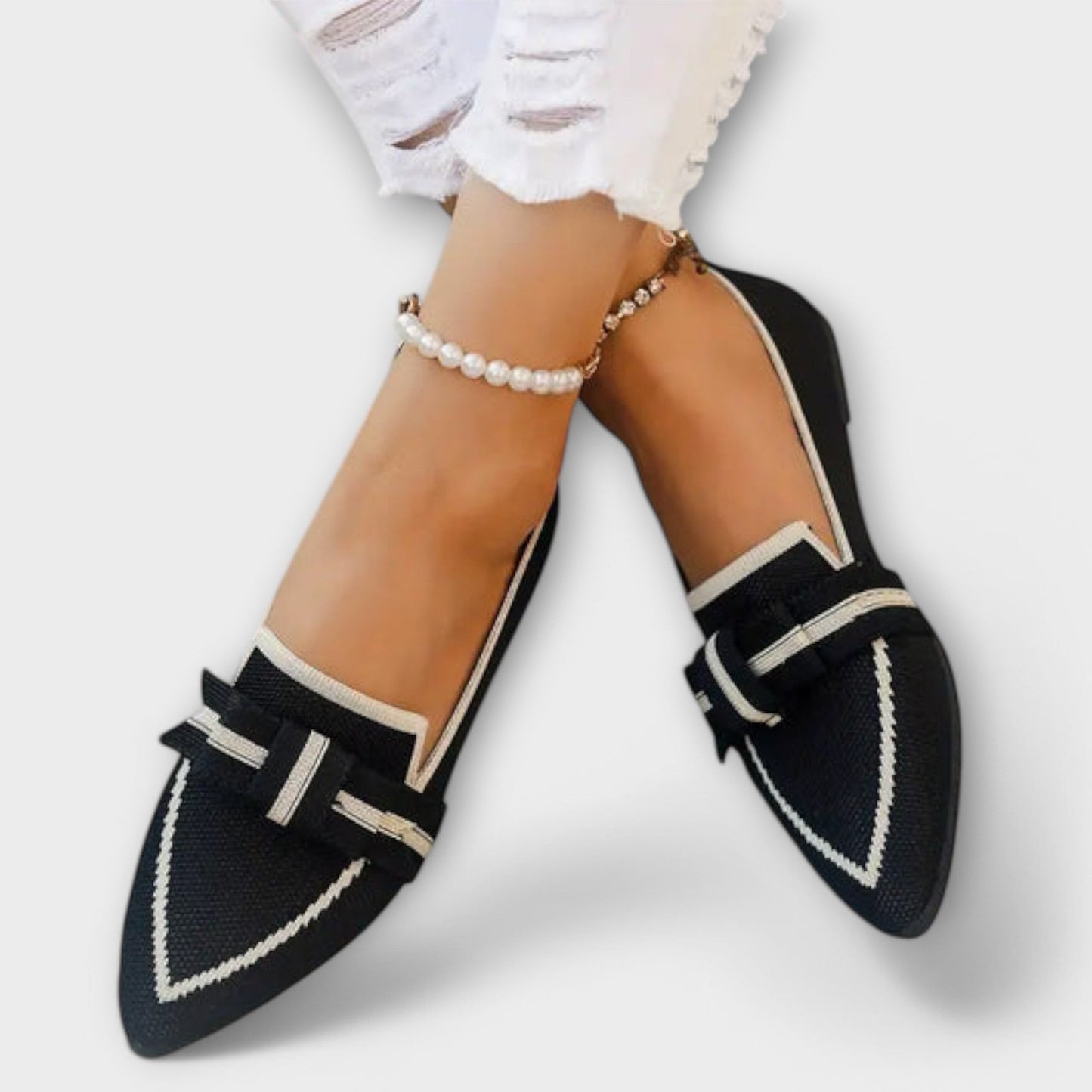 Clara™ - Chaussures plates pour femmes avec design noué
