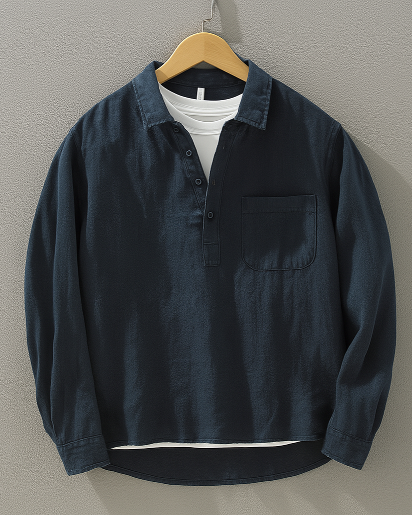Marceau™ | Chemise popover en lin coton légère