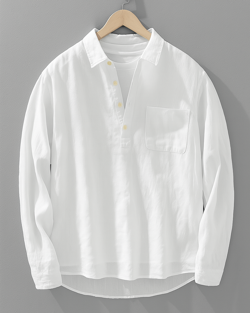 Marceau™ | Chemise popover en lin coton légère