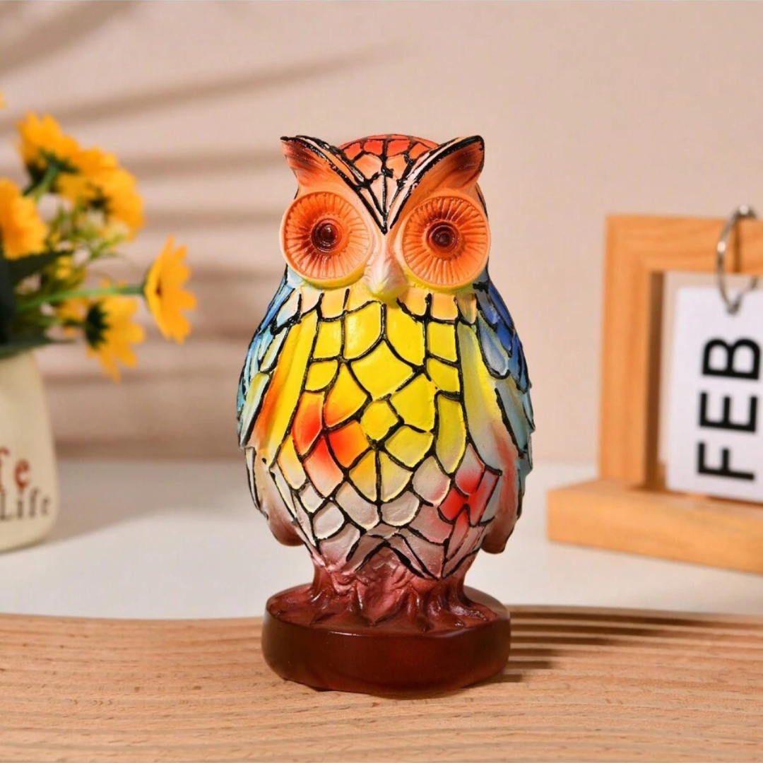 Valeria™ | Lámpara de Búho y Sirena en Vidrio de Colores