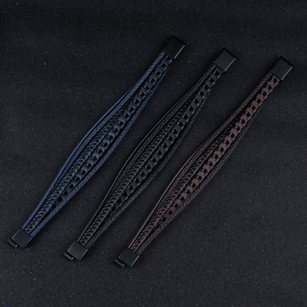 Héctor™ | Pulsera de Cuero Trenzado