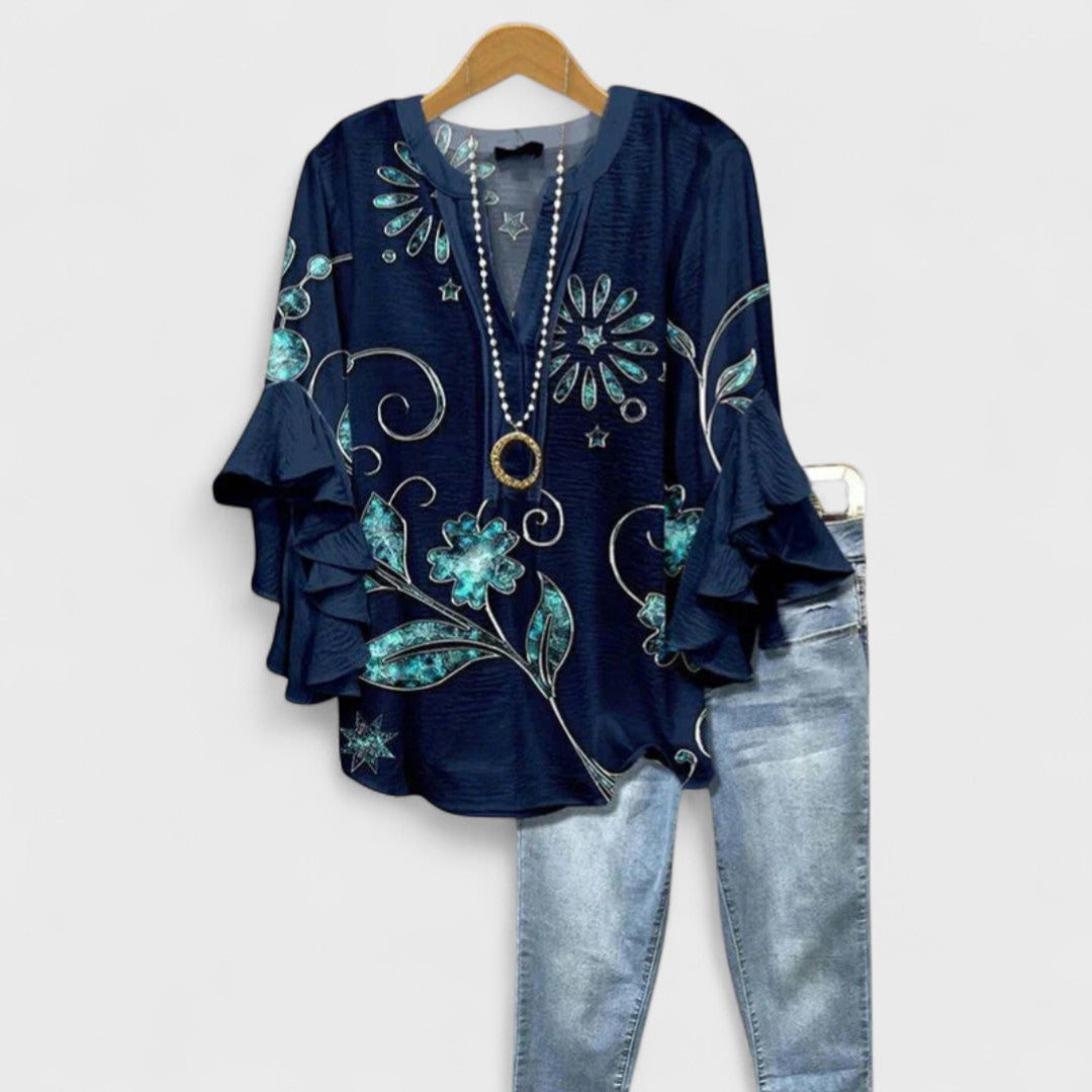 Clara™ | Blusa ligera con mangas de volantes