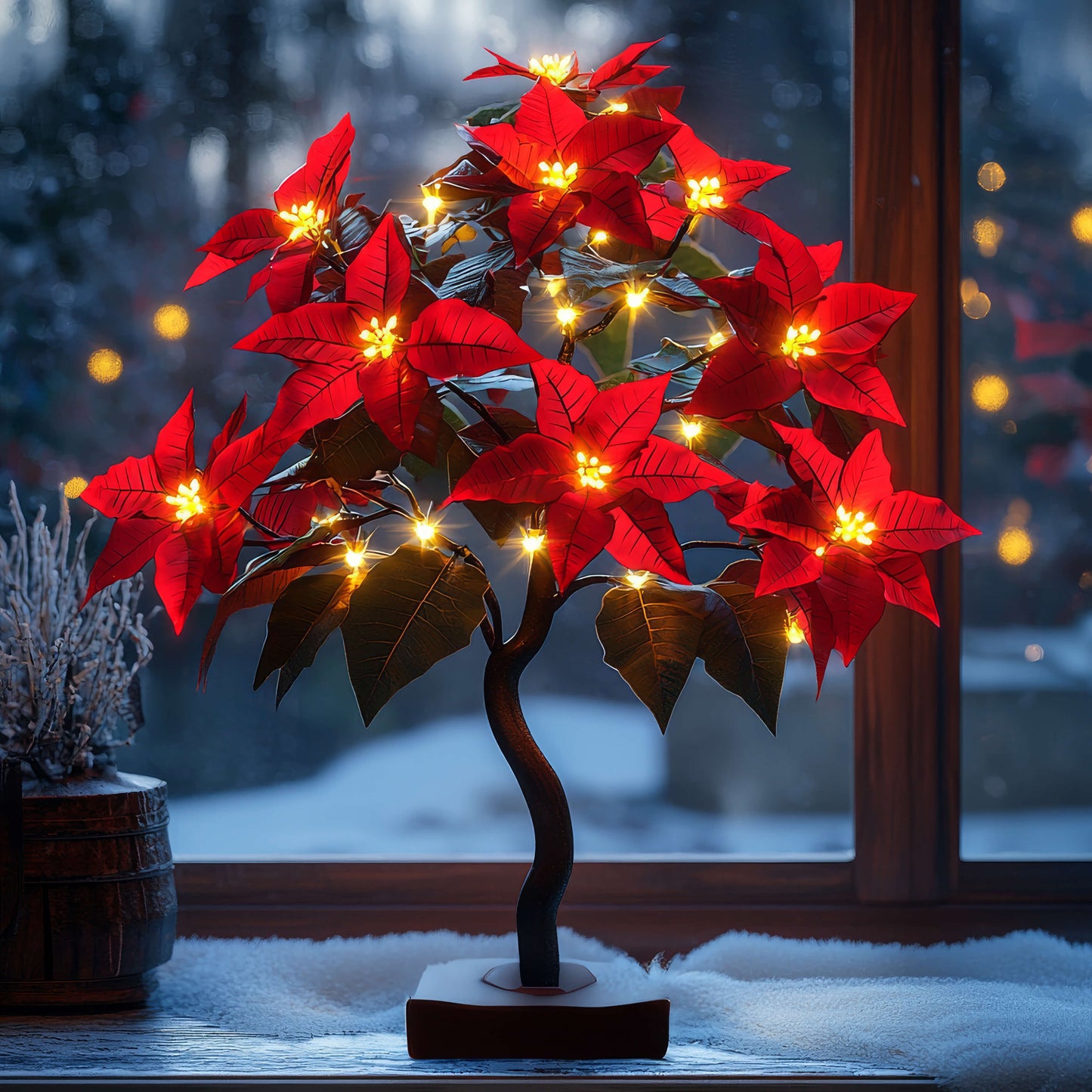FlorLuz™ | Árbol de Flores de Navidad con Luz Cálida