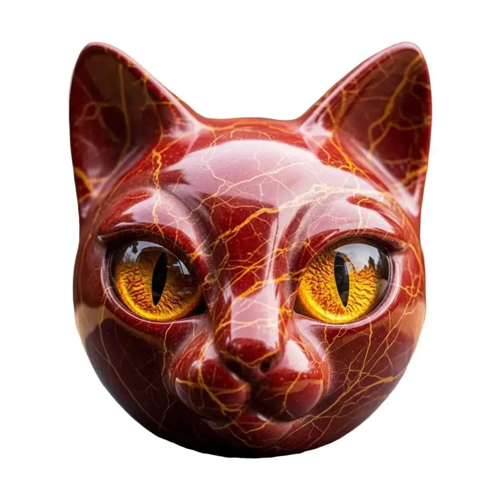 Aritz™ | Escultura Felina Mística en Estilo Mármol