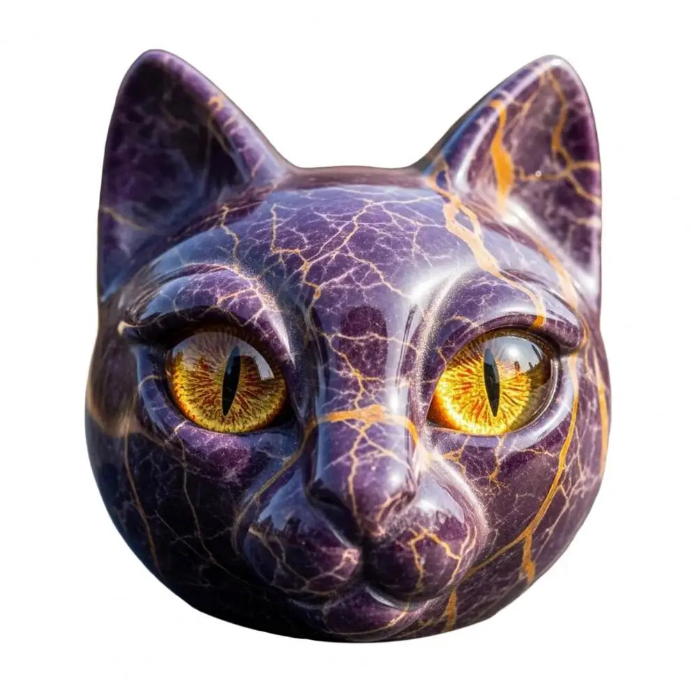 Aritz™ | Escultura Felina Mística en Estilo Mármol