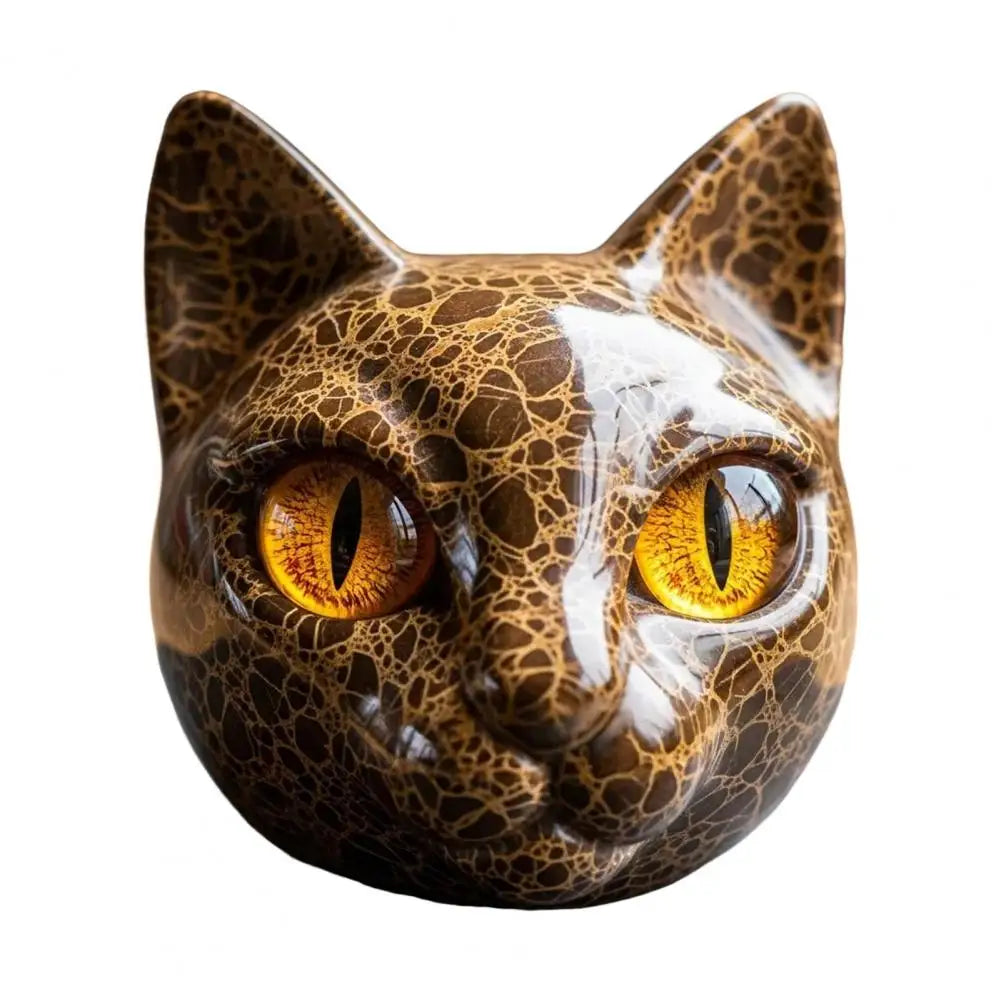 Aritz™ | Escultura Felina Mística en Estilo Mármol