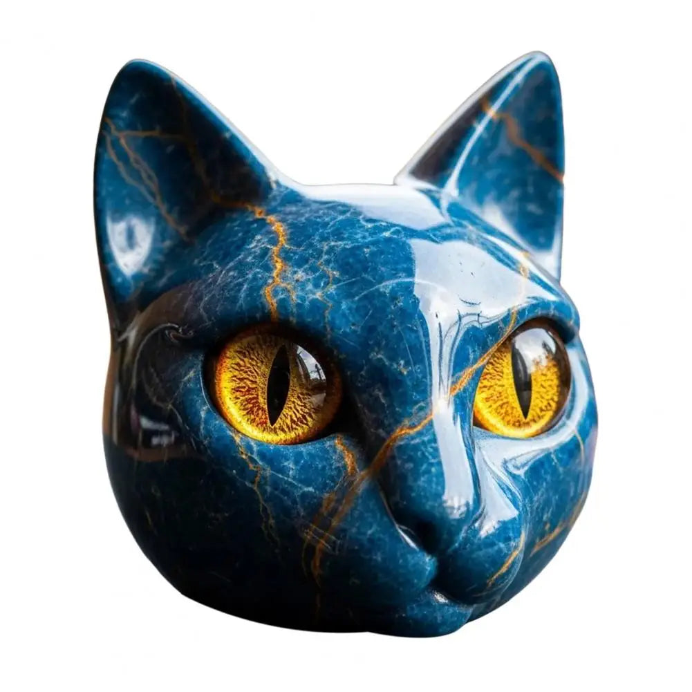 Aritz™ | Escultura Felina Mística en Estilo Mármol