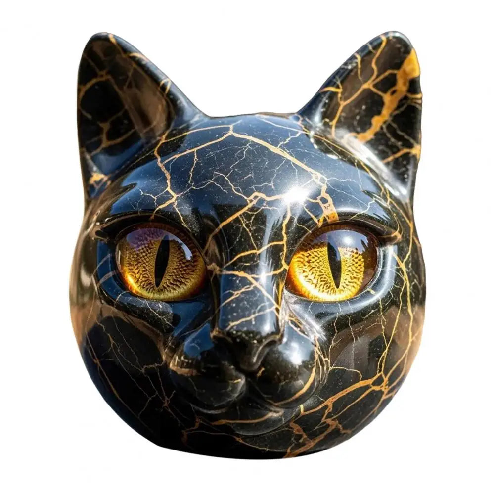 Aritz™ | Escultura Felina Mística en Estilo Mármol