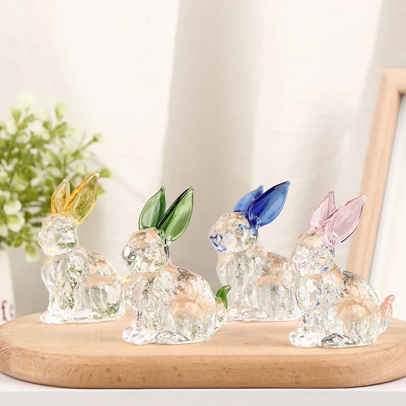 Noa™ | Escultura de Conejito en Cristal Luminoso