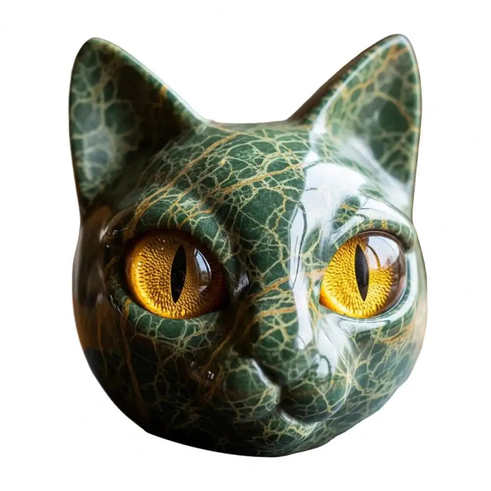 Aritz™ | Escultura Felina Mística en Estilo Mármol