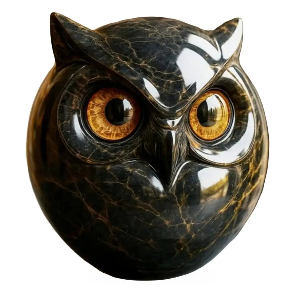 Izar™ | Escultura de Búho en Estilo Mármol