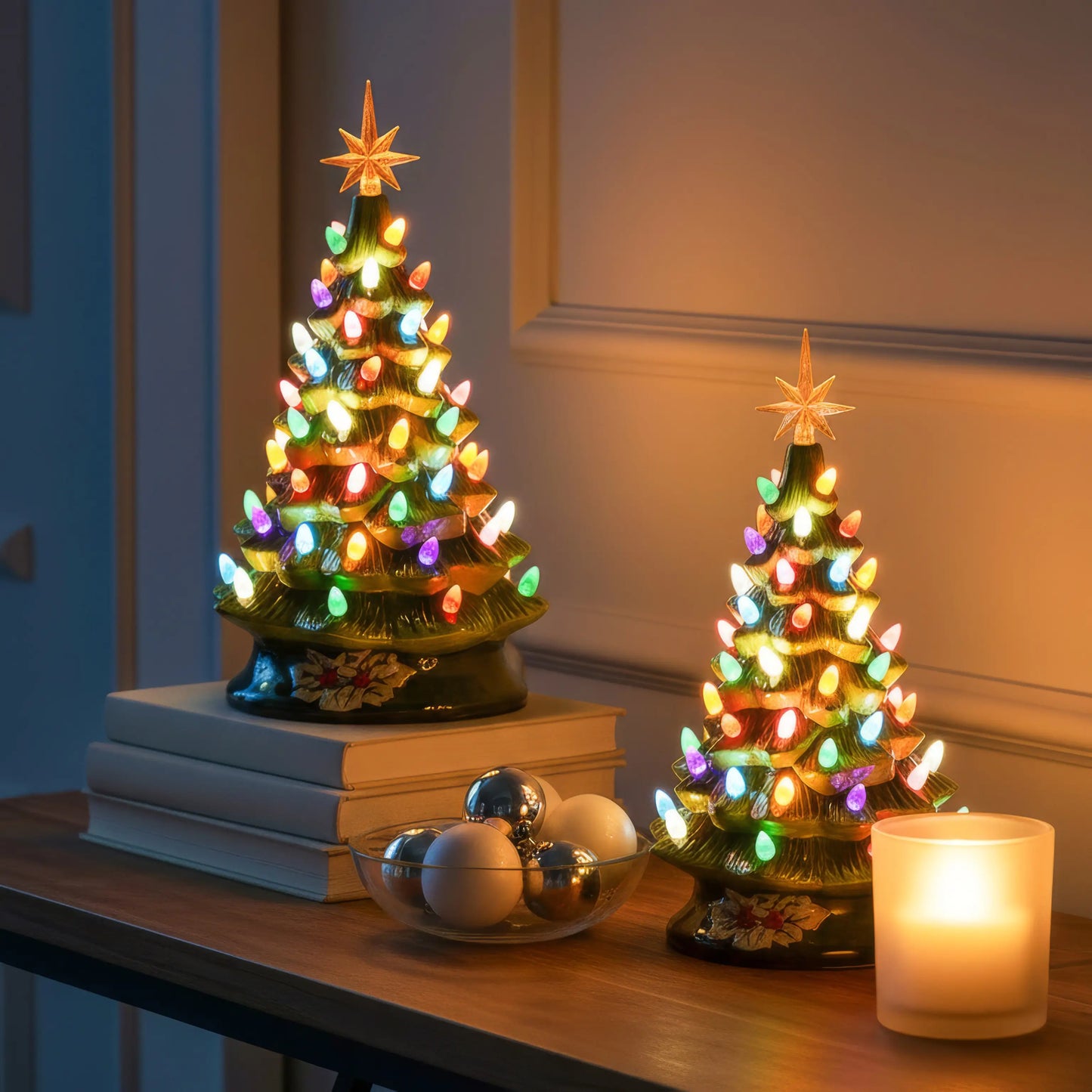 LuzVintage™ | Árbol Cerámico Iluminado de Estilo Retro