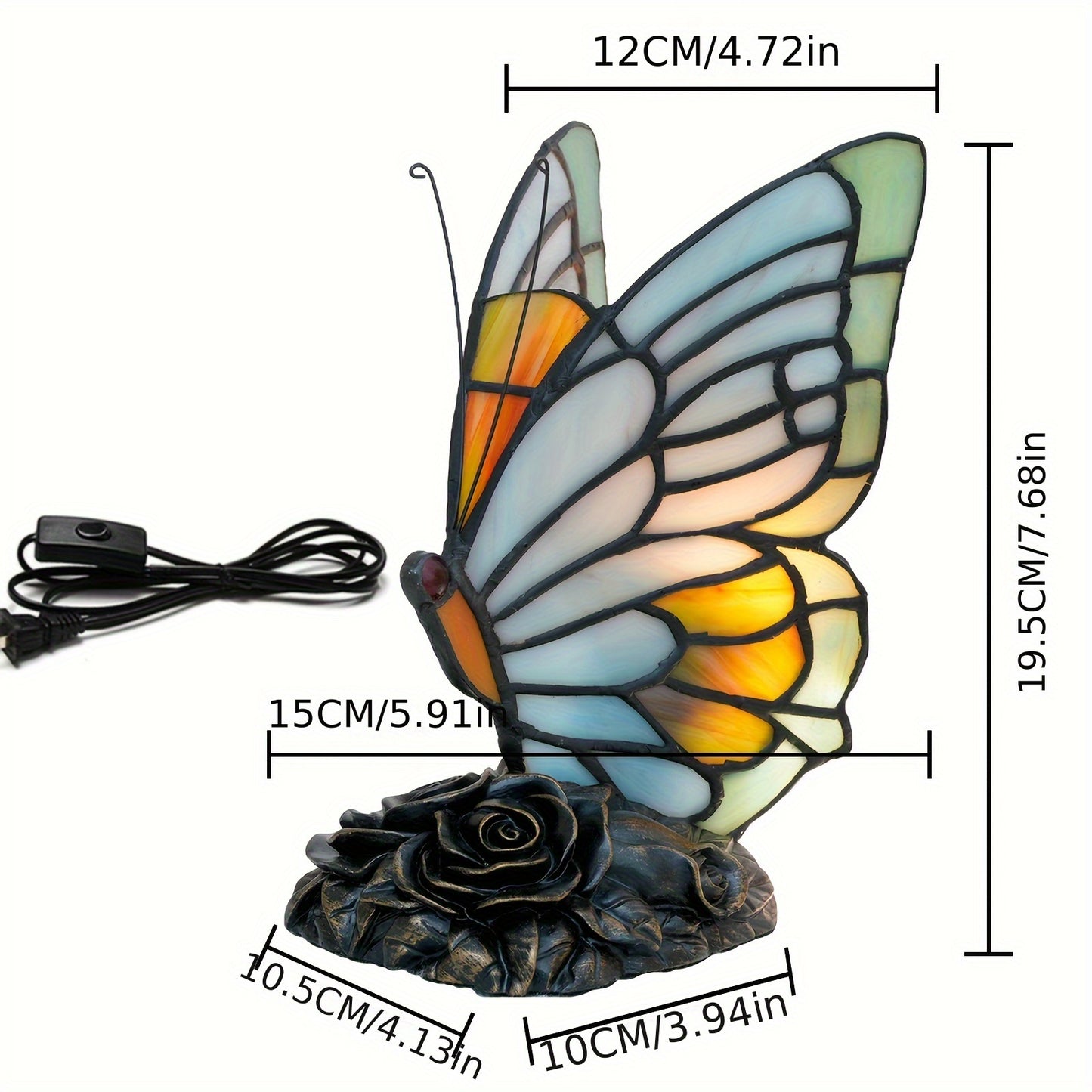 Mariposa™ | Lámpara de Vidrio de Colores