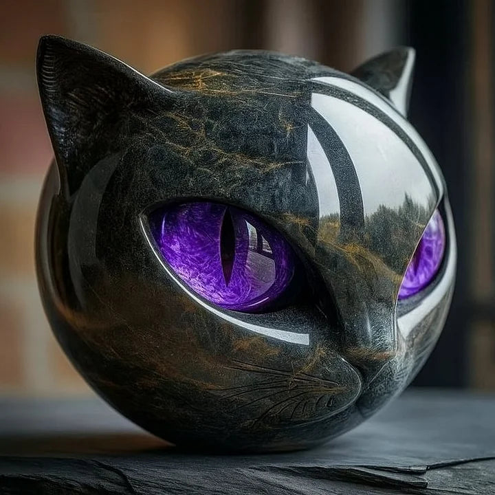 Noa™ | Escultura Felina Mística en Mármol-Estilo