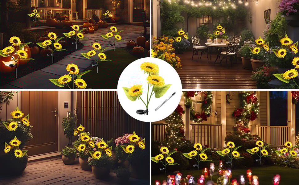 Soline™ | Lampes solaires décoratives tournesol