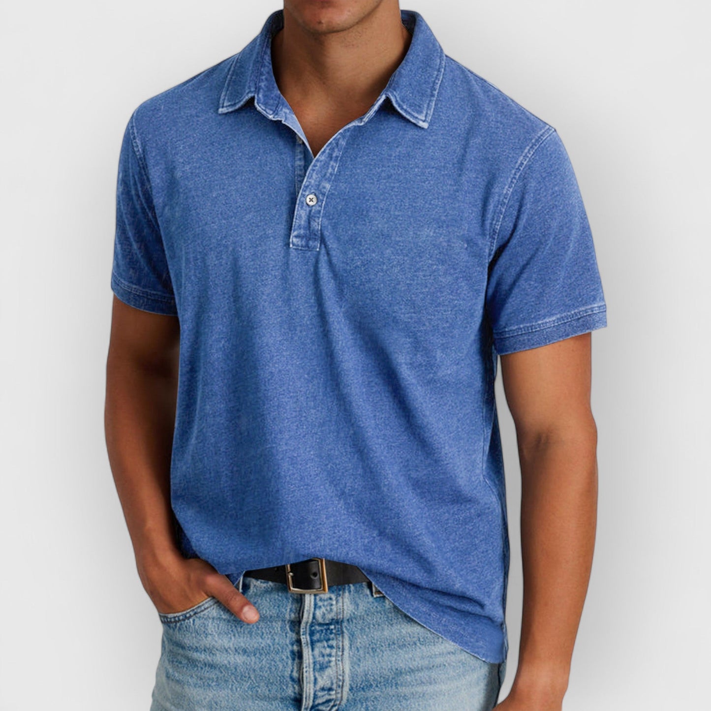 Ismaël™ | Polo en coton lavé avec col classique