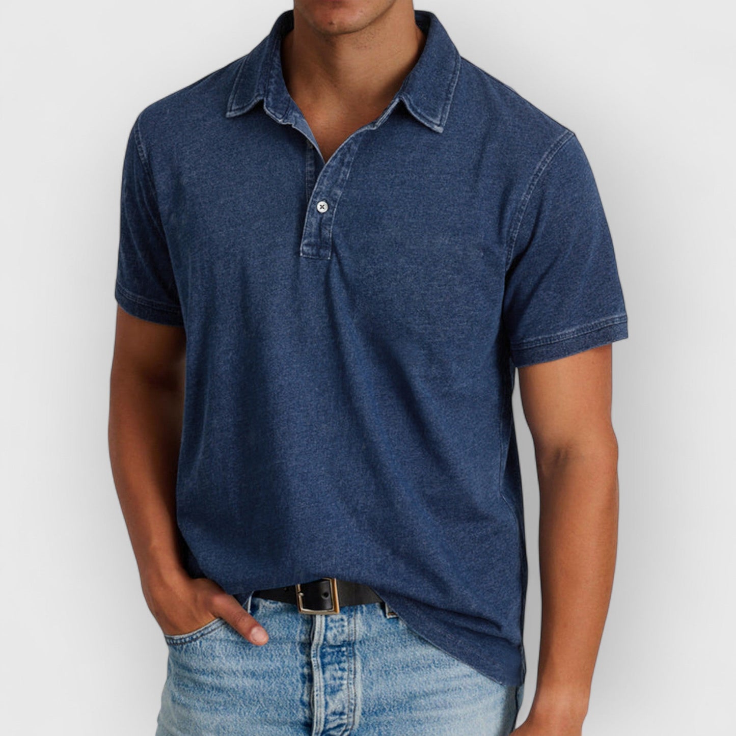 Ismaël™ | Polo en coton lavé avec col classique