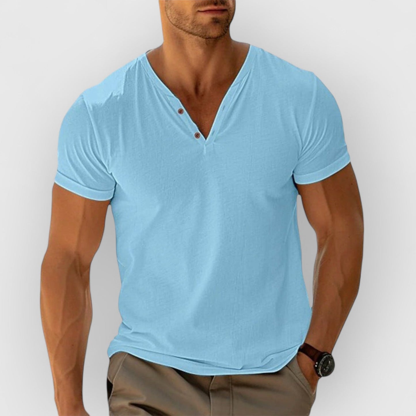 Émile™ | T-shirt en maille à boutons pour homme