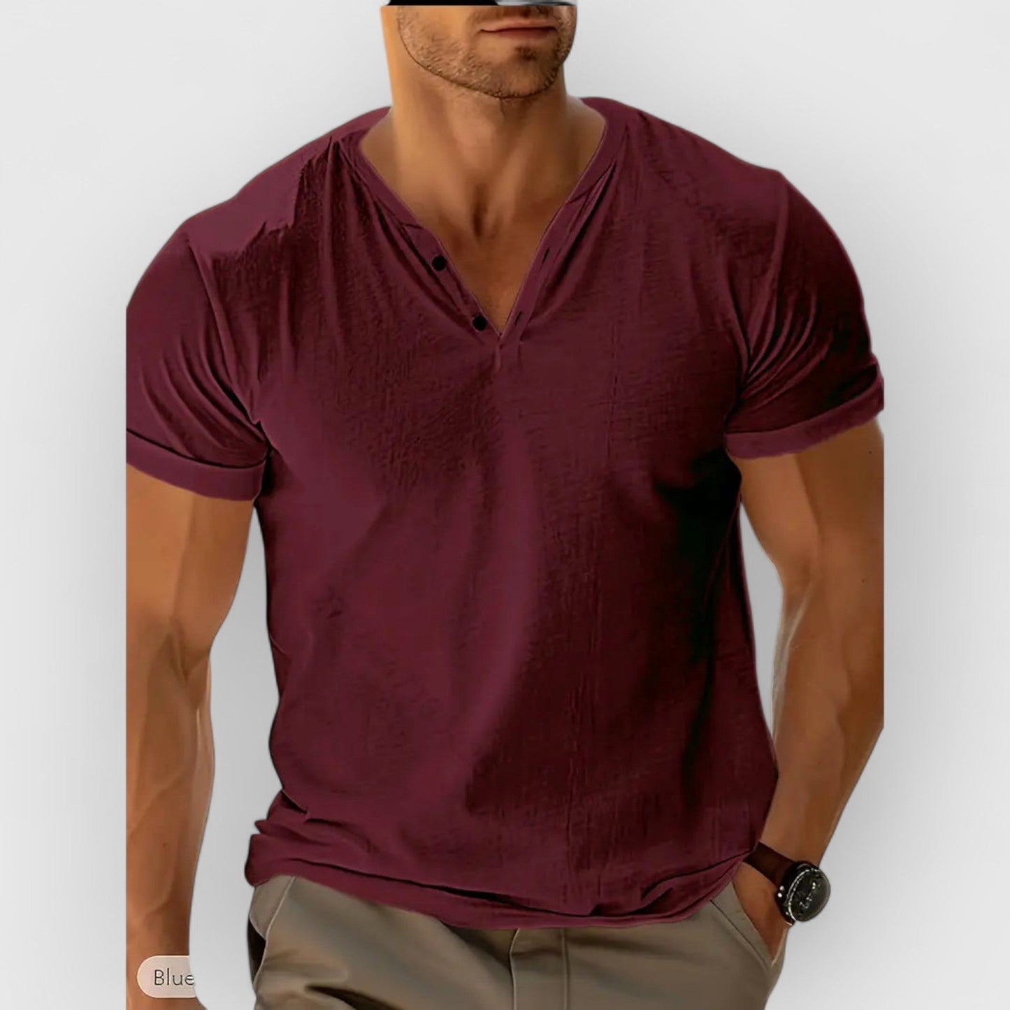Émile™ | T-shirt en maille à boutons pour homme