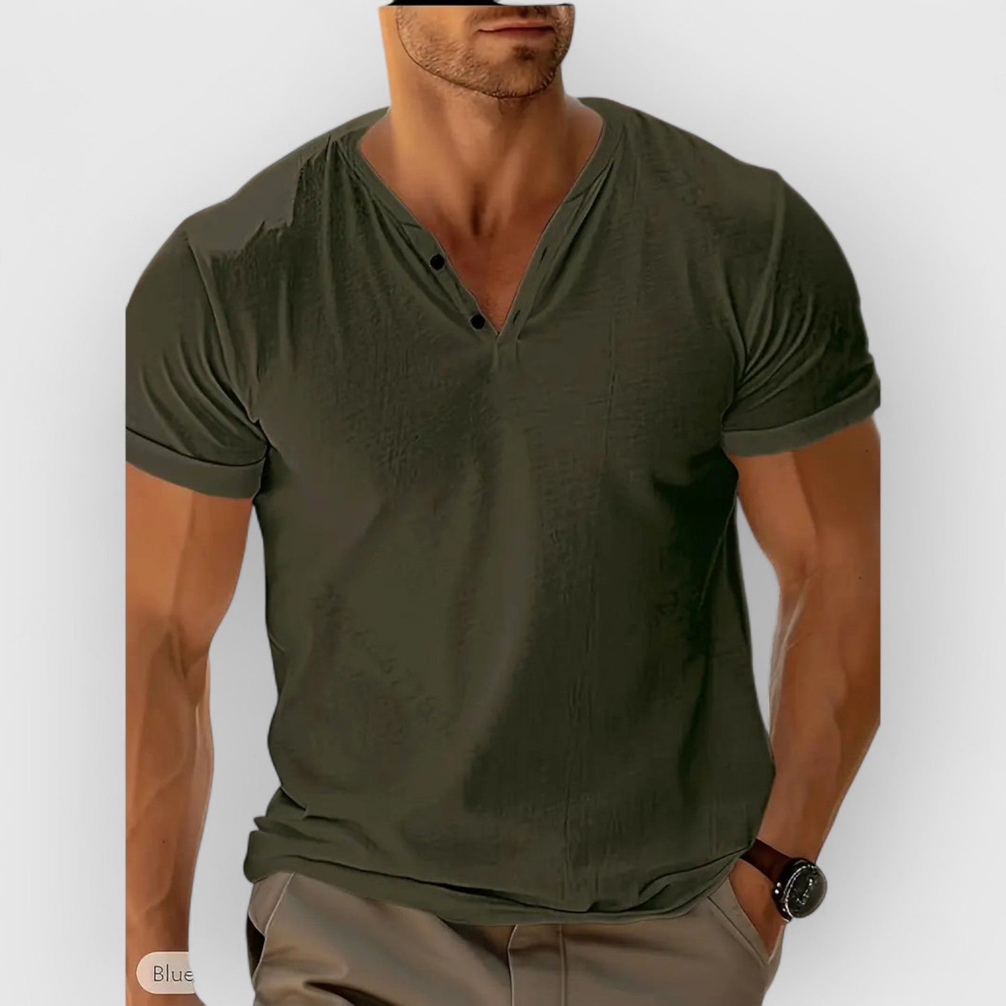 Émile™ | T-shirt en maille à boutons pour homme