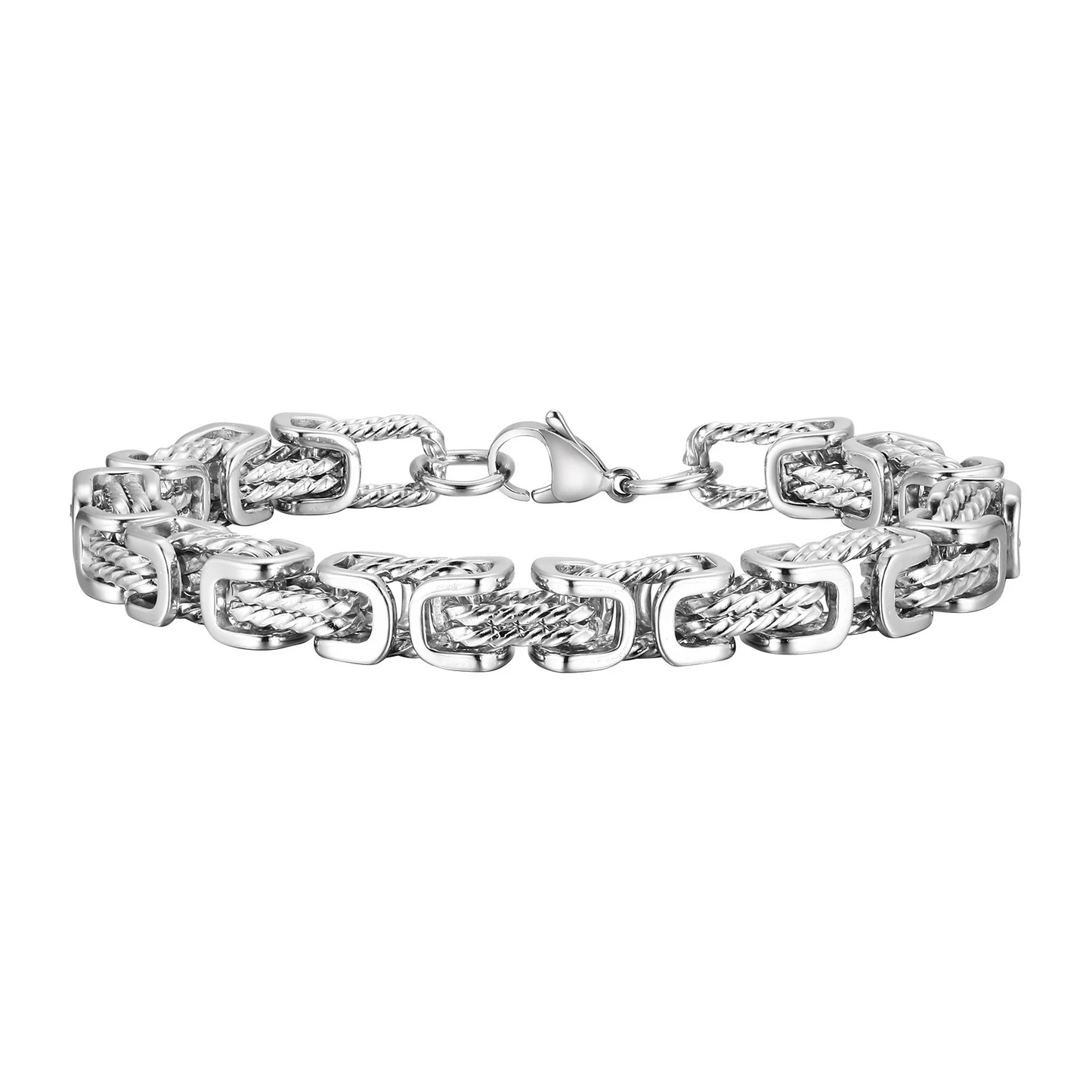 Noé™ | Bracelet tressé en acier poli