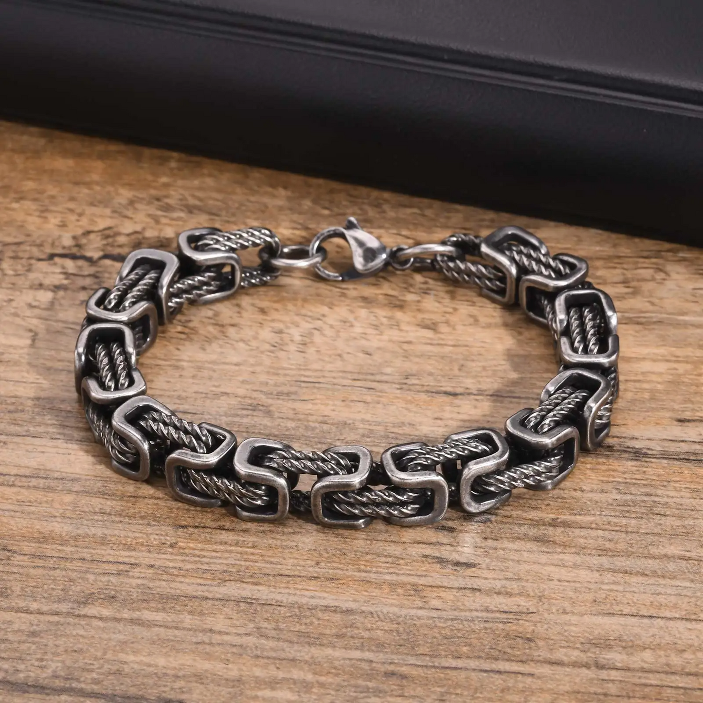 Noé™ | Bracelet tressé en acier poli