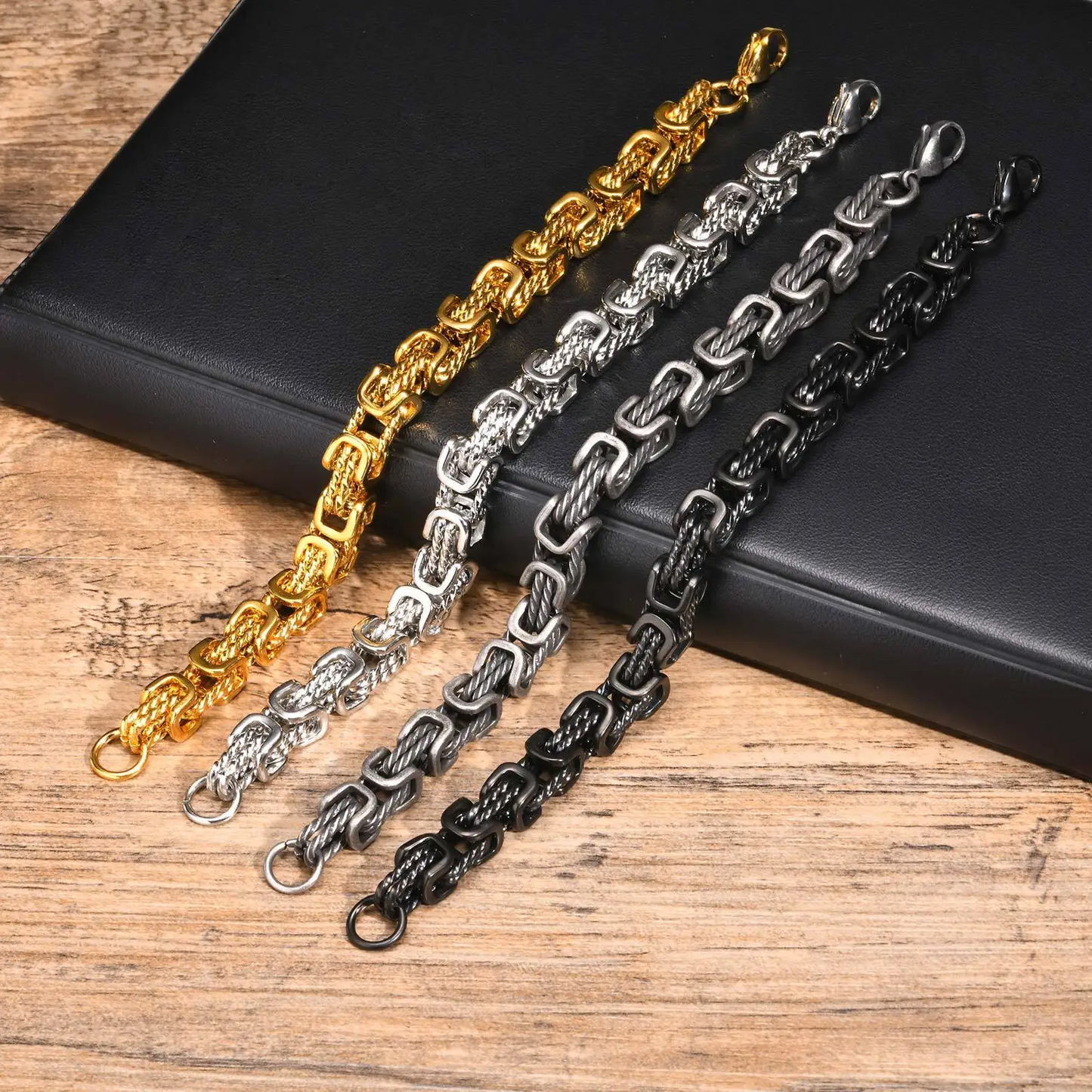 Noé™ | Bracelet tressé en acier poli