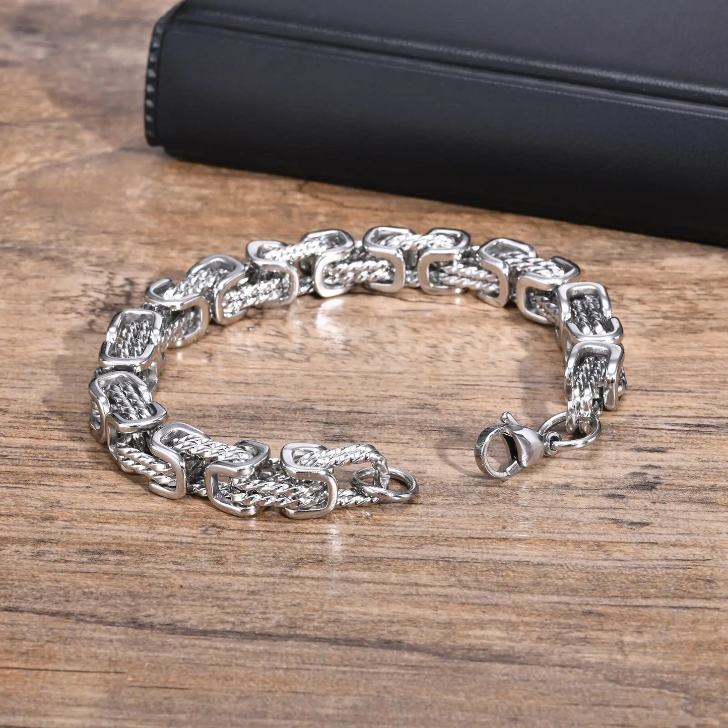 Noé™ | Bracelet tressé en acier poli