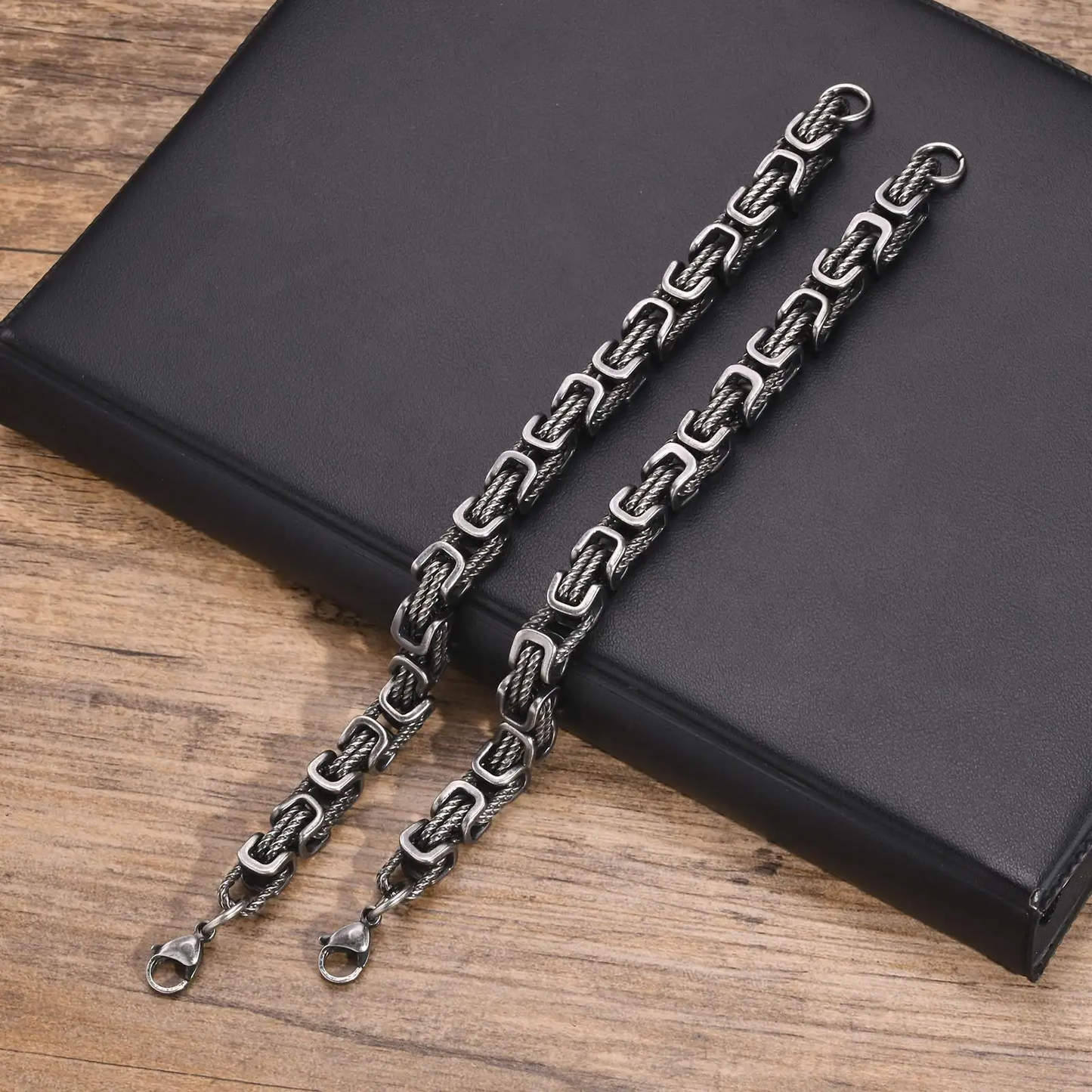 Noé™ | Bracelet tressé en acier poli