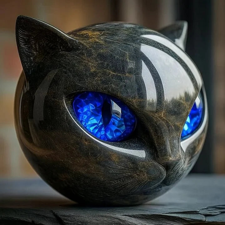 Noa™ | Escultura Felina Mística en Mármol-Estilo