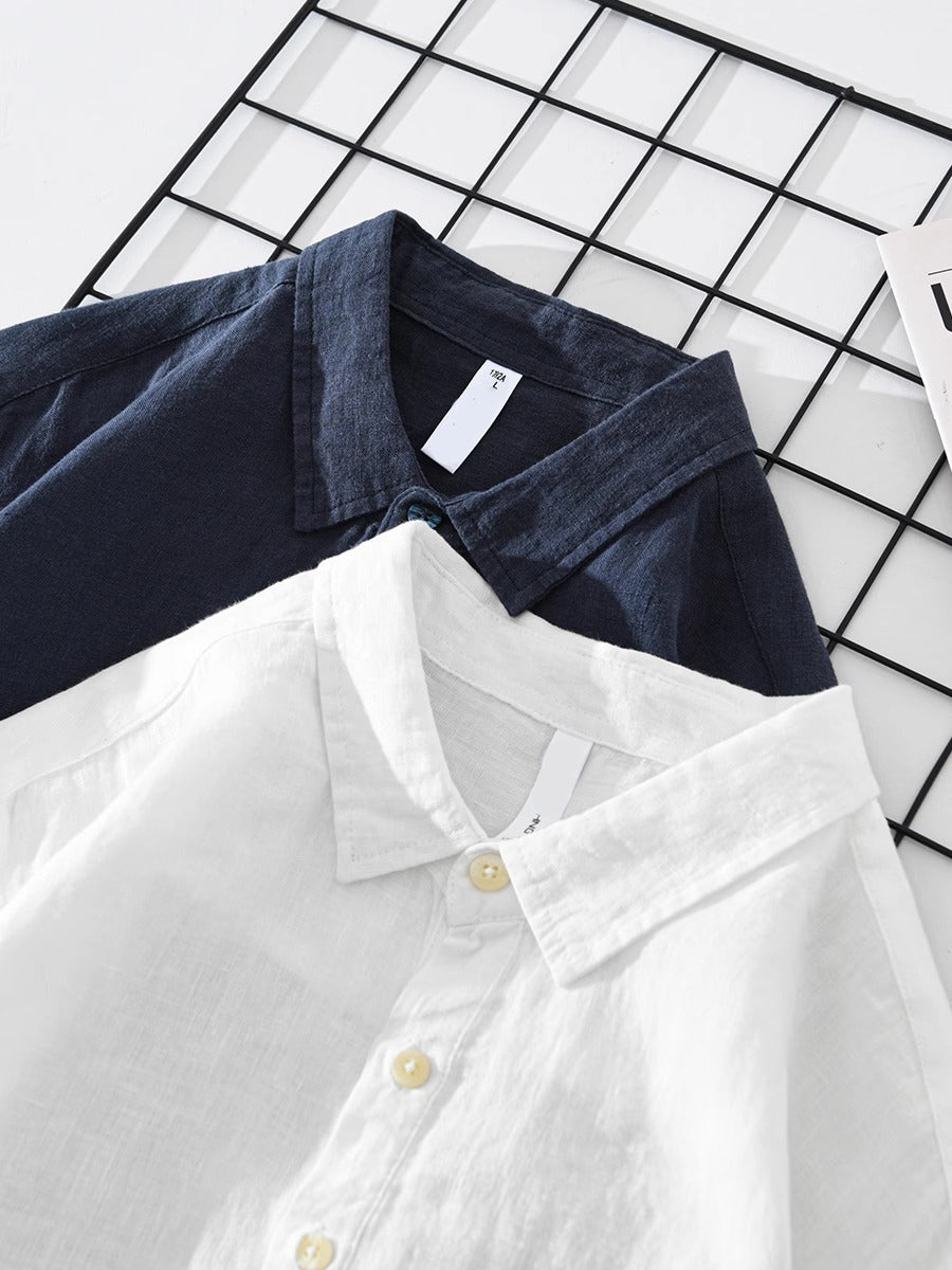 Marceau™ | Chemise popover en lin coton légère