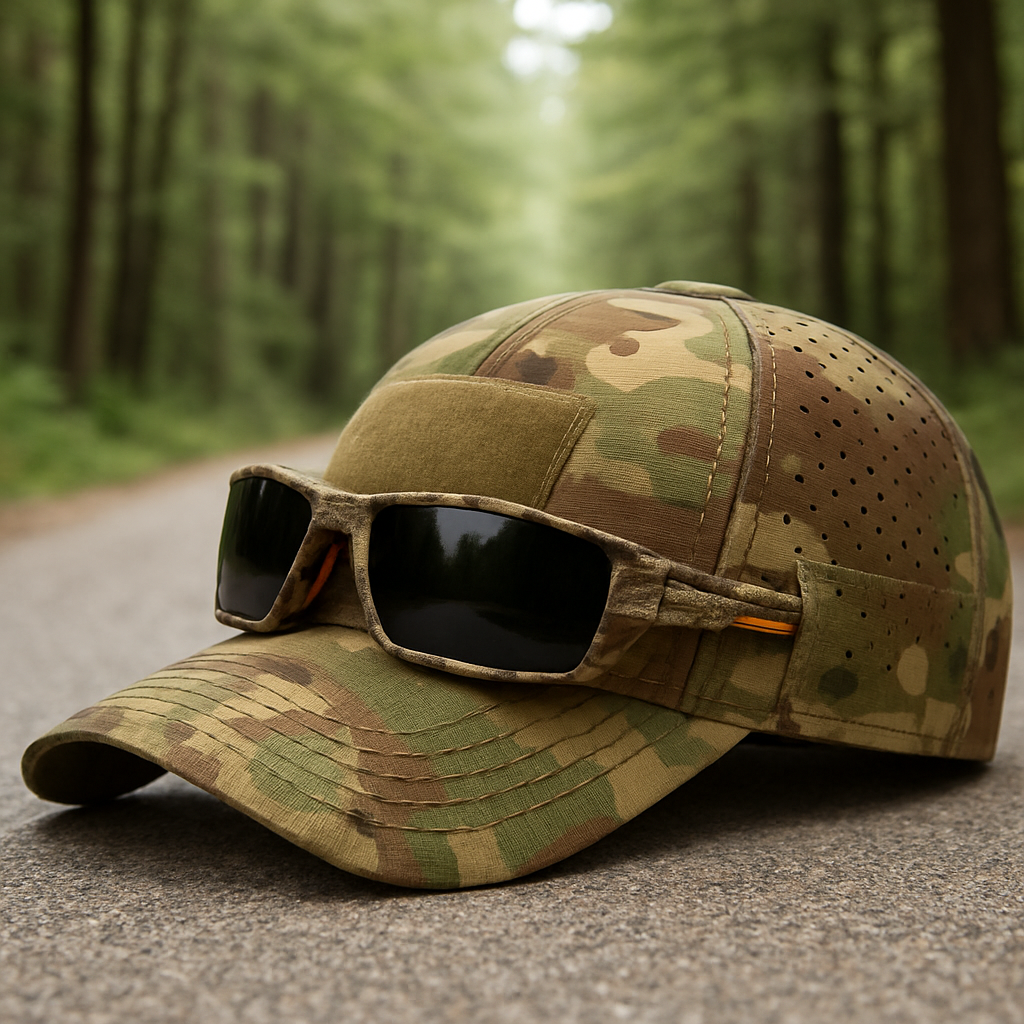 Maxence™ | Casquette camouflage avec lunettes – pratique et stylée