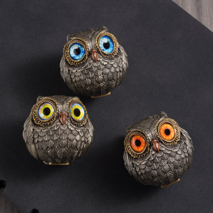Orion™ | Escultura de Búho en Bronce con Ojos Místicos
