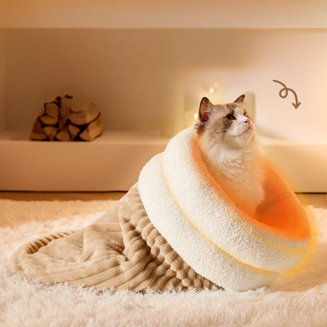 CuevaSuave™ | Saco de Descanso Aterciopelado para Gatos