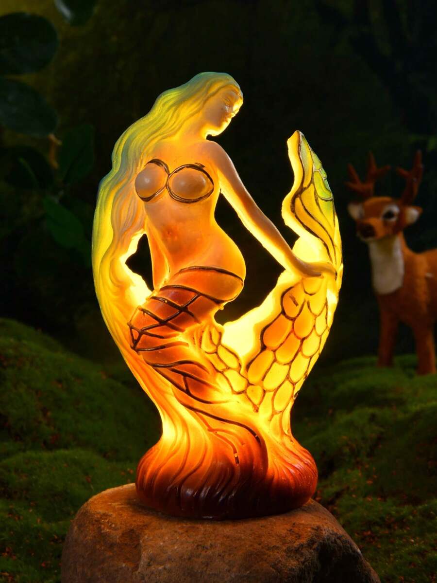 Valeria™ | Lámpara de Búho y Sirena en Vidrio de Colores