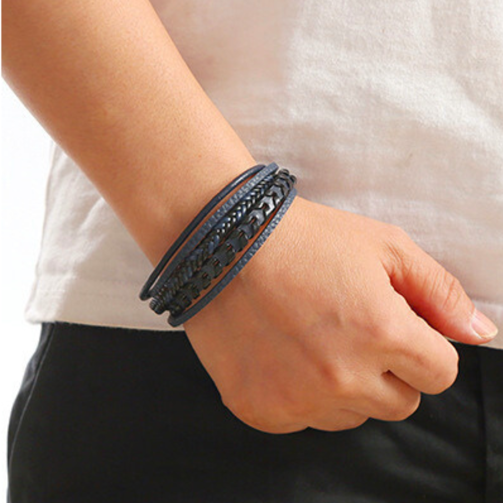 Héctor™ | Pulsera de Cuero Trenzado