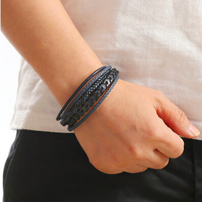 Héctor™ | Pulsera de Cuero Trenzado