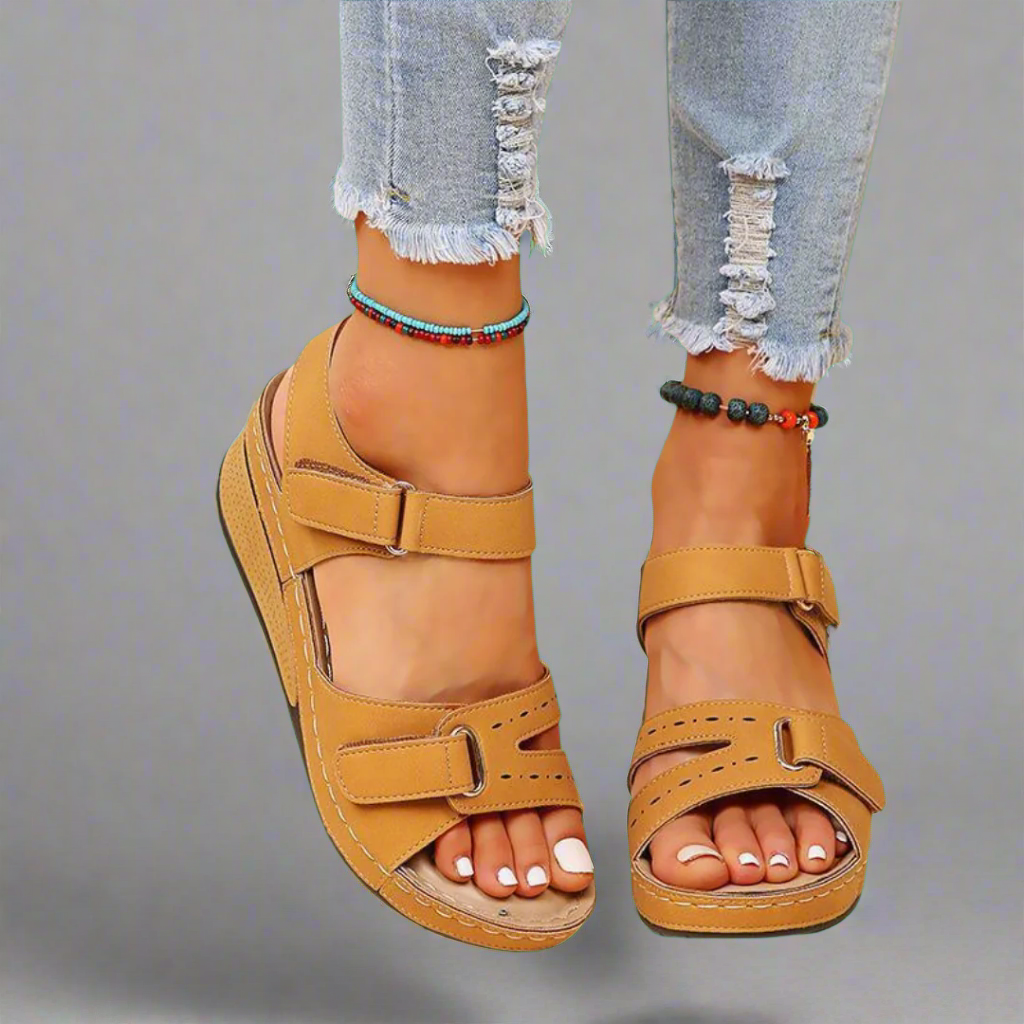 Noémie™ - Sandales orthopédiques élégantes en cuir doux