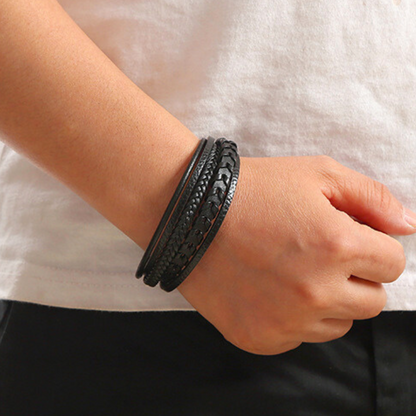 Héctor™ | Pulsera de Cuero Trenzado