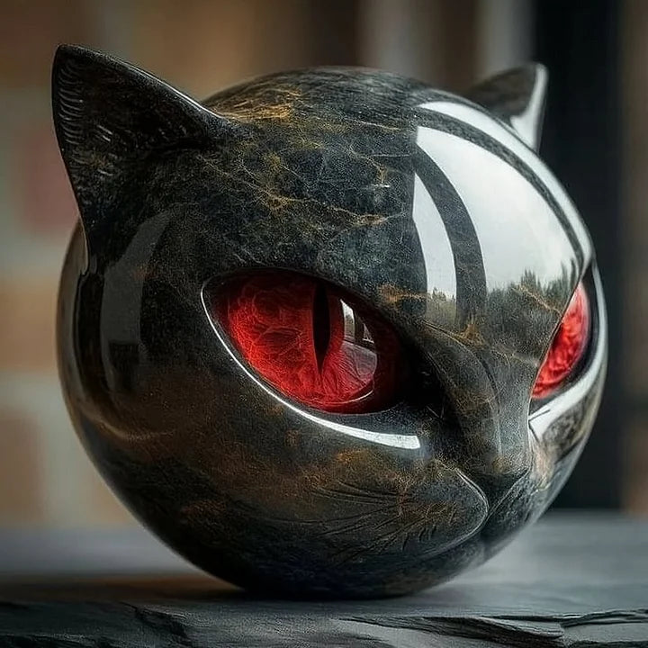 Noa™ | Escultura Felina Mística en Mármol-Estilo