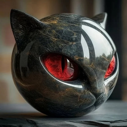 Noa™ | Escultura Felina Mística en Mármol-Estilo