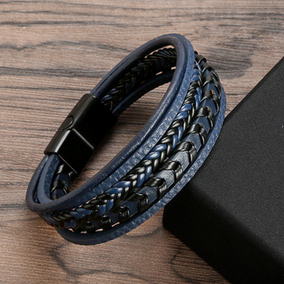 Héctor™ | Pulsera de Cuero Trenzado