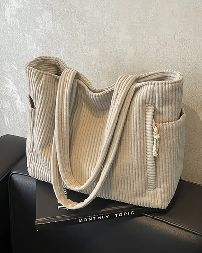 Verde Serena™ | Bolso Acanalado con Detalle de Cordón