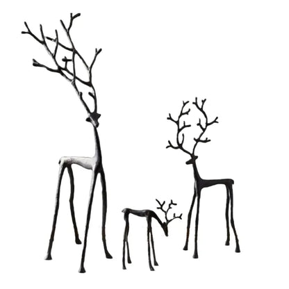 Luzia™ | Esculturas Minimalistas de Renos en Negro