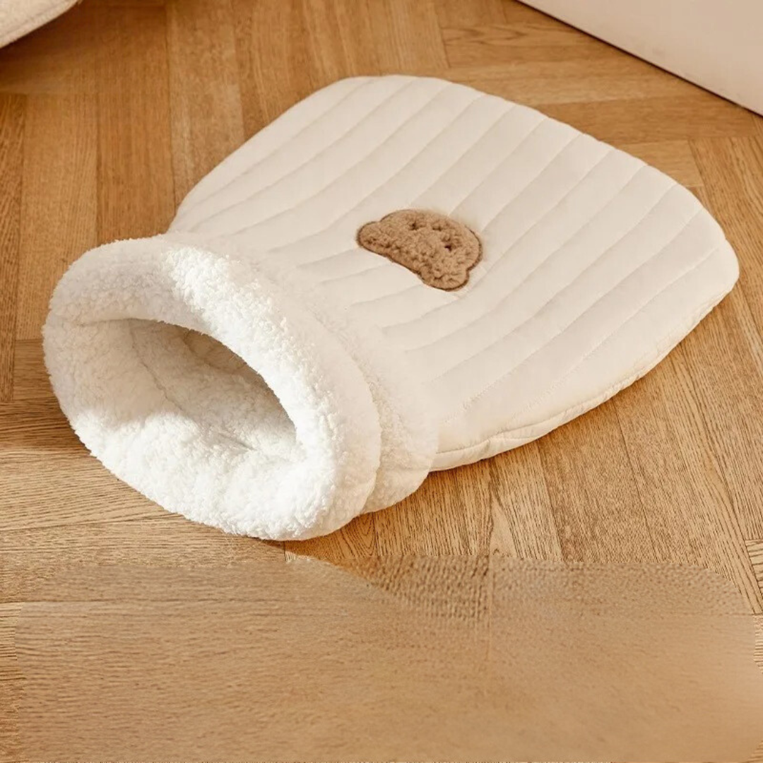 CuevaSuave™ | Saco de Descanso Aterciopelado para Gatos