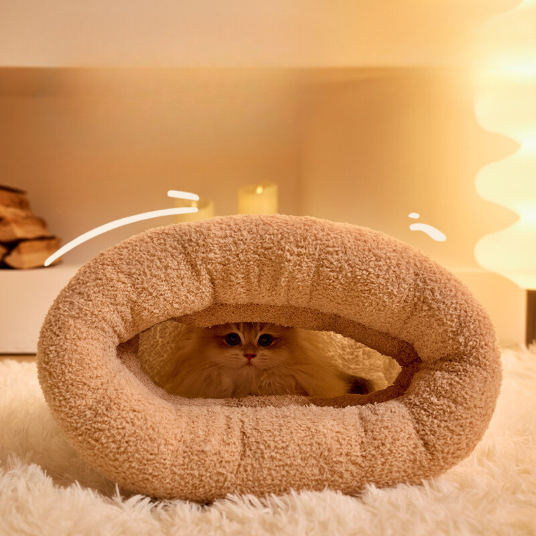 CuevaSuave™ | Saco de Descanso Aterciopelado para Gatos